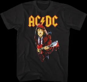 Angus Young Bloody Guitar ACDC Shirt