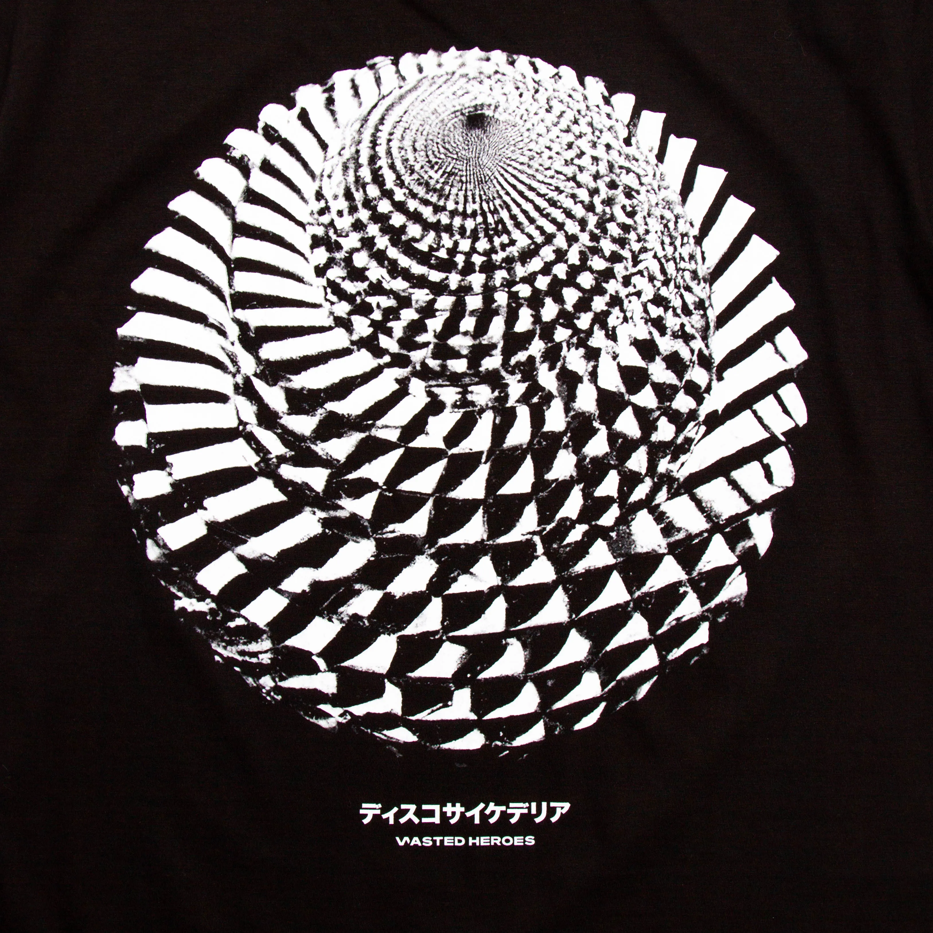 035 Disco Psychedelia Front Print - Tshirt - Black