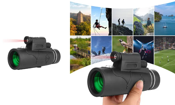 12X40 Monocular BAK4 Prism Night Vision Monocular Telescope