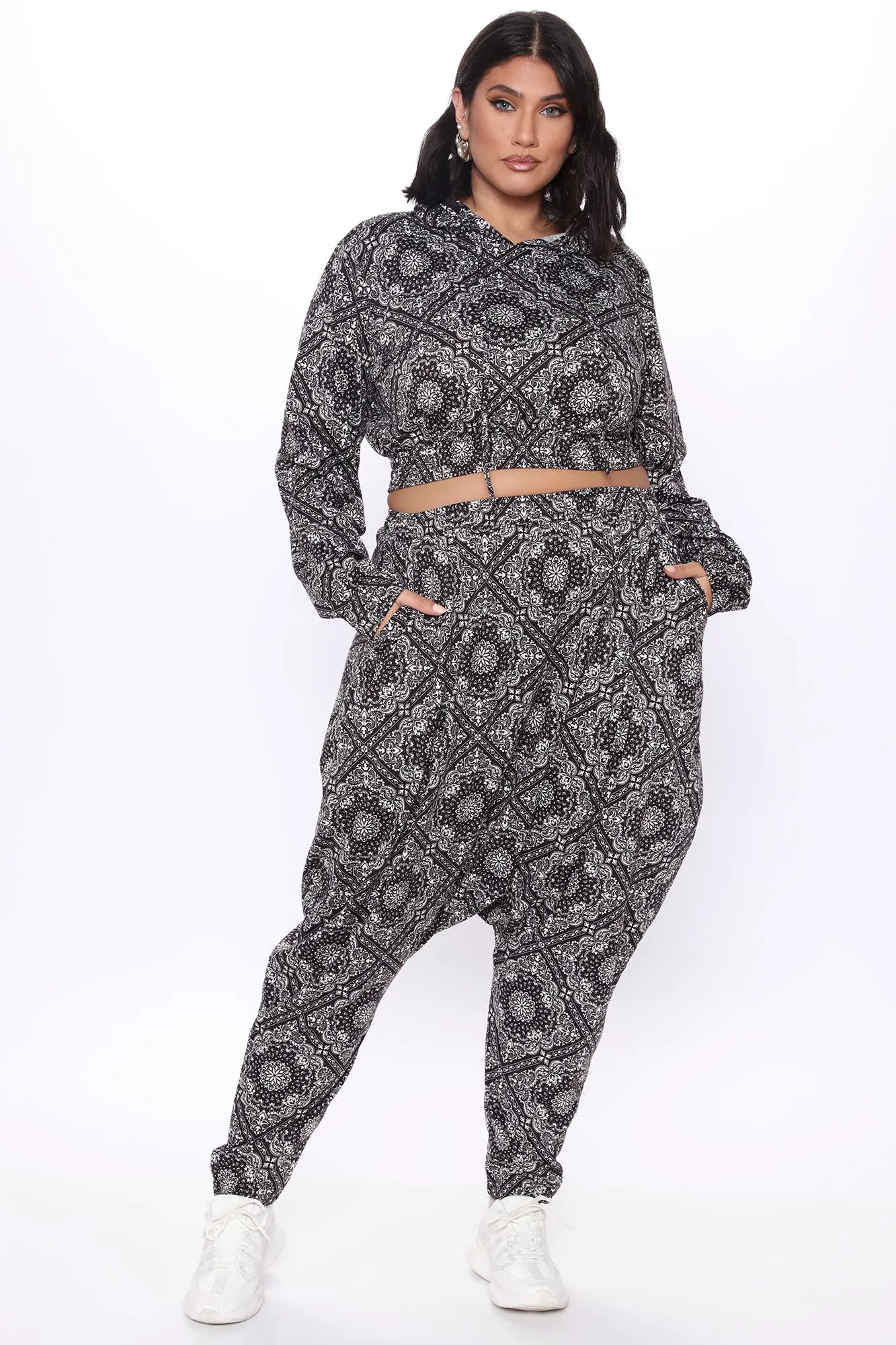 A Little Closer Super Slouchy Set - Black/White