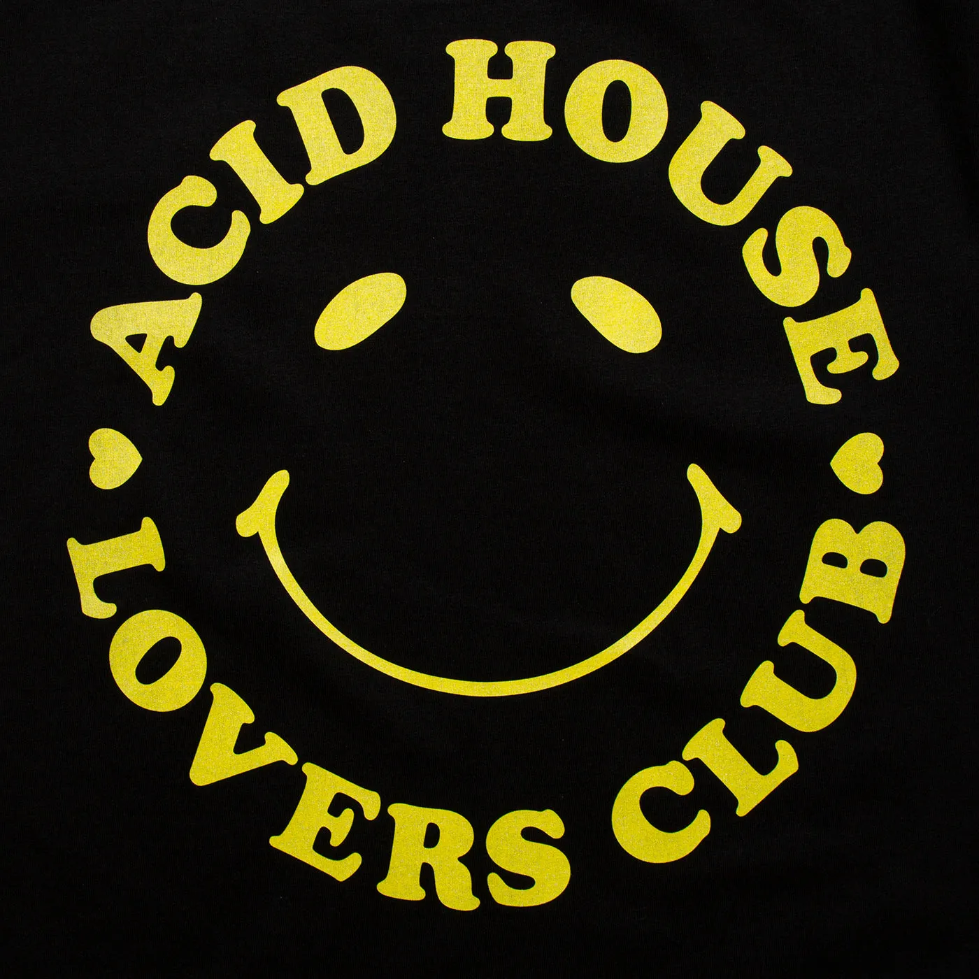 Acid House Lovers Front Print - Tshirt - Black