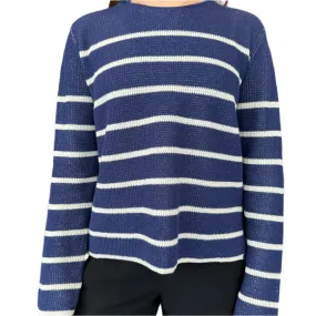 Alashan Cashmere Stripe Sweater - Midnight combo