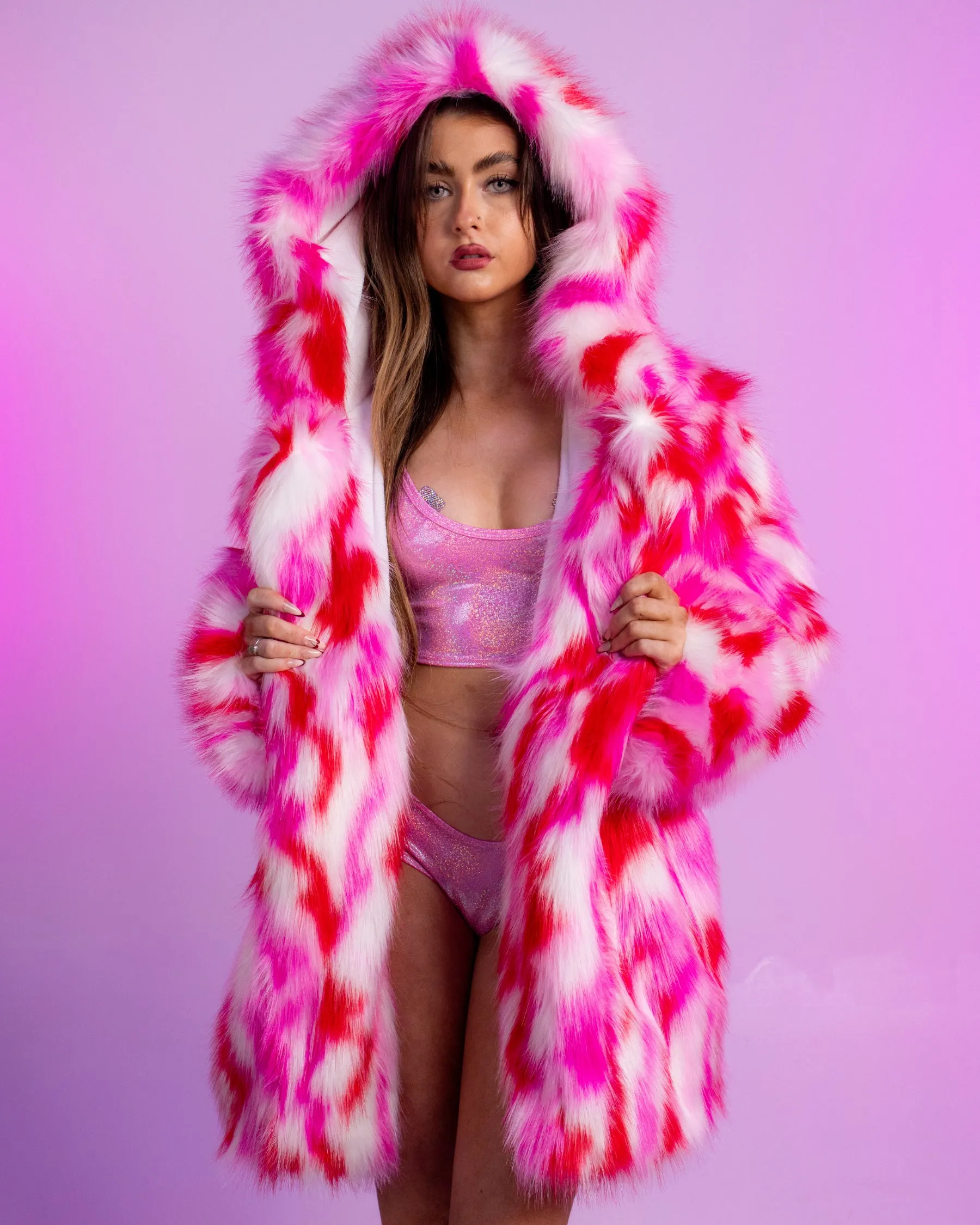 All Pinks Thigh-Length Coat