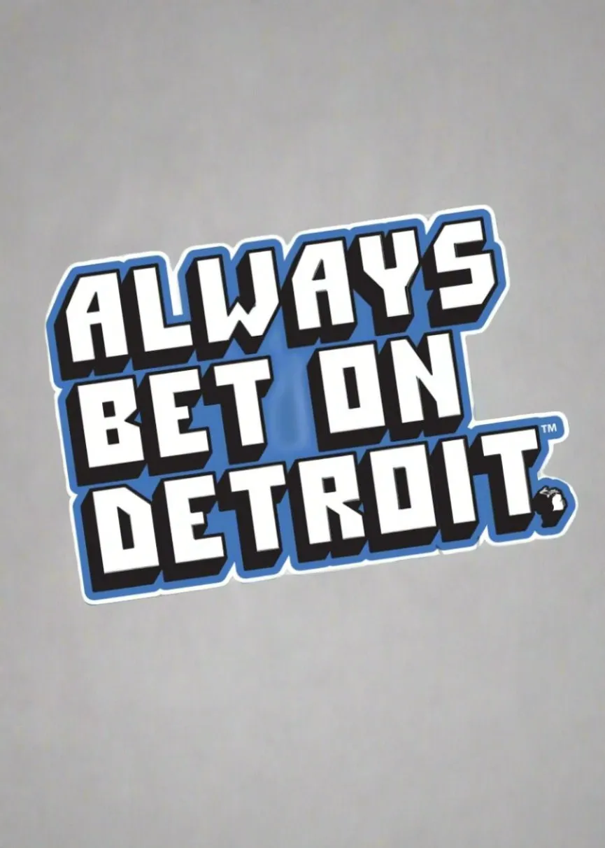 Always Bet On Detroit™ UV Coated Sticker | Tee See Tee Exclusive