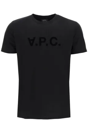 A.p.c. flocked vpc logo t-shirt