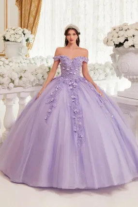 ARACELY Off Shoulder Corset Beaded Quinceañera Ball Gown Dress