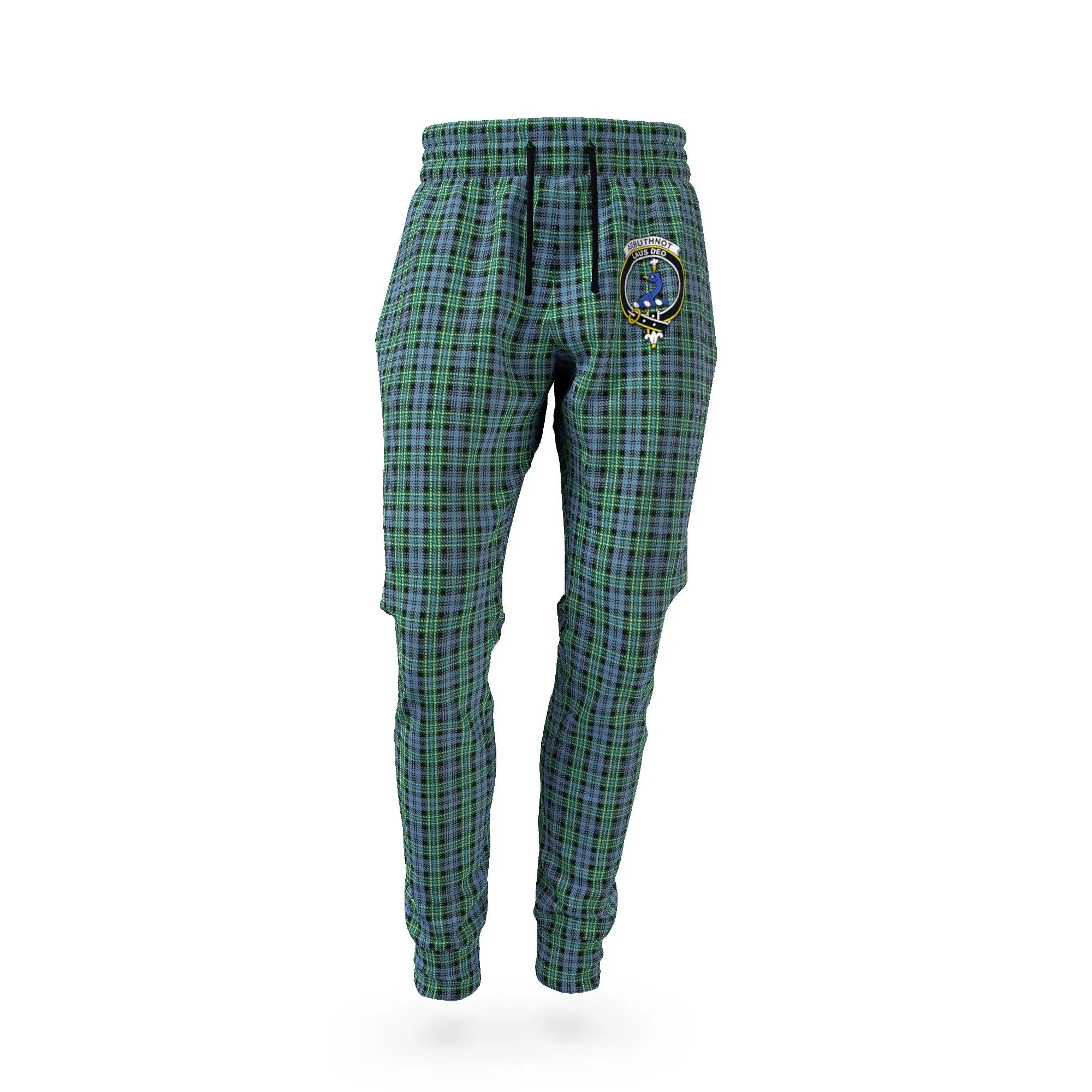 Arbuthnot Tartan Joggers Pants with Family Crest