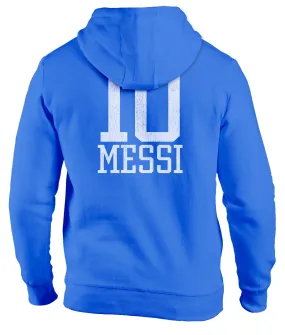 Argentina Lionel Messi Fleece Pullover Hoodie - Royal