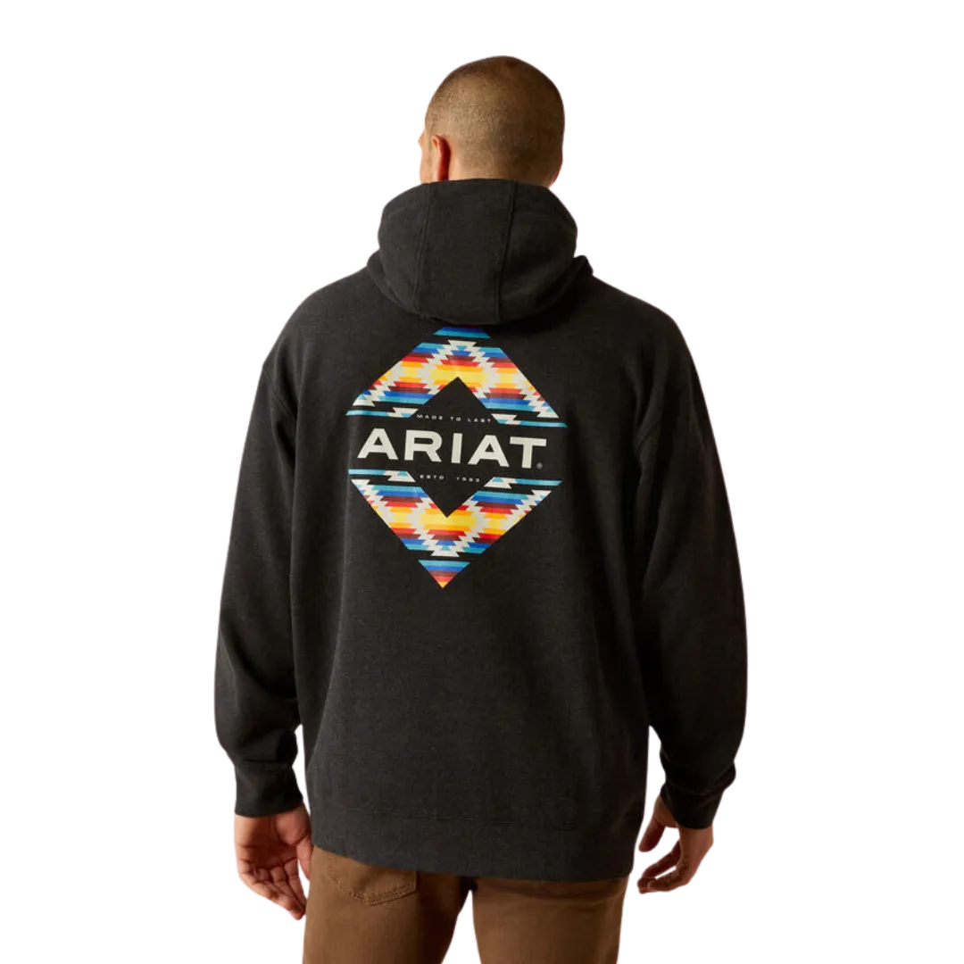 Ariat Men's Diamond Canyon Black Heather Hoodie