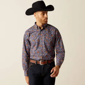 Ariat Men's Ty Classic Fit Shirt- Dark Blue