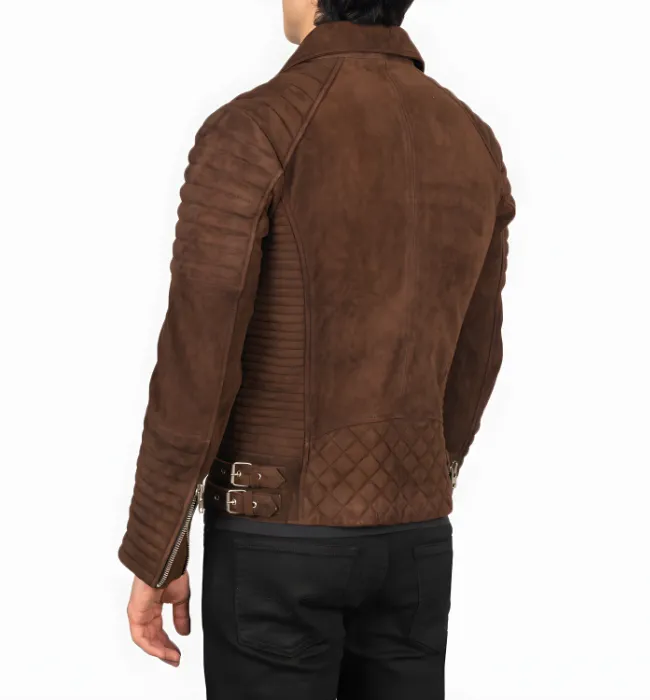 Armand Mocha Suede Biker Jacket