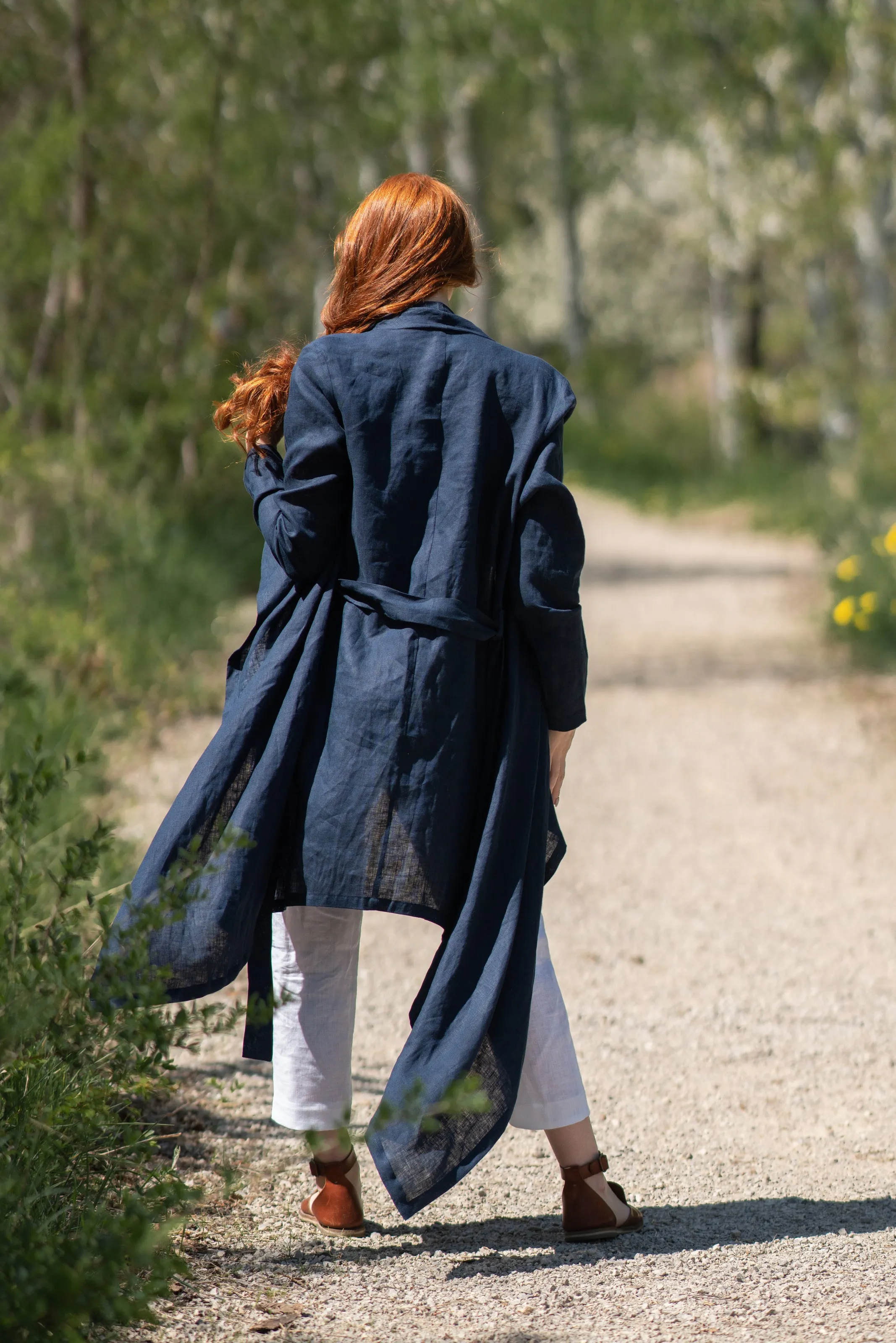 Asymmetrical Linen Cardigan