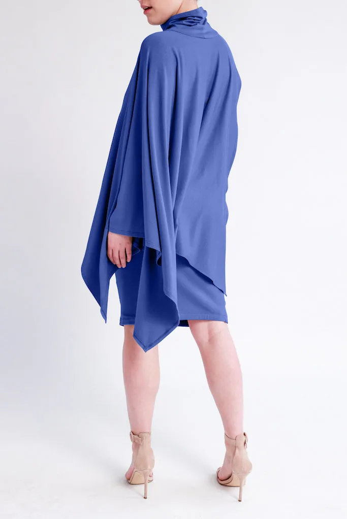 Asymmetrical Mock Neck Cape