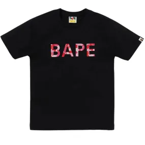 BAPE ABC CAMO GLITTER T-SHIRT BLACK/PINK (W)