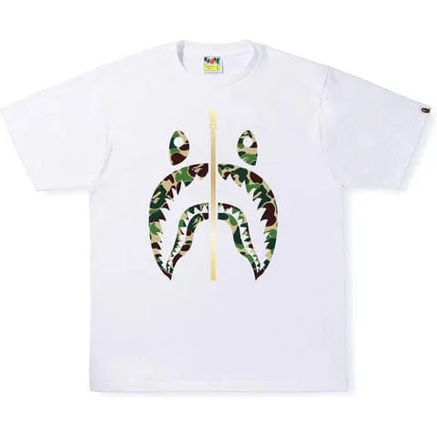 BAPE ABC CAMO SHARK TEE WHITE / GREEN