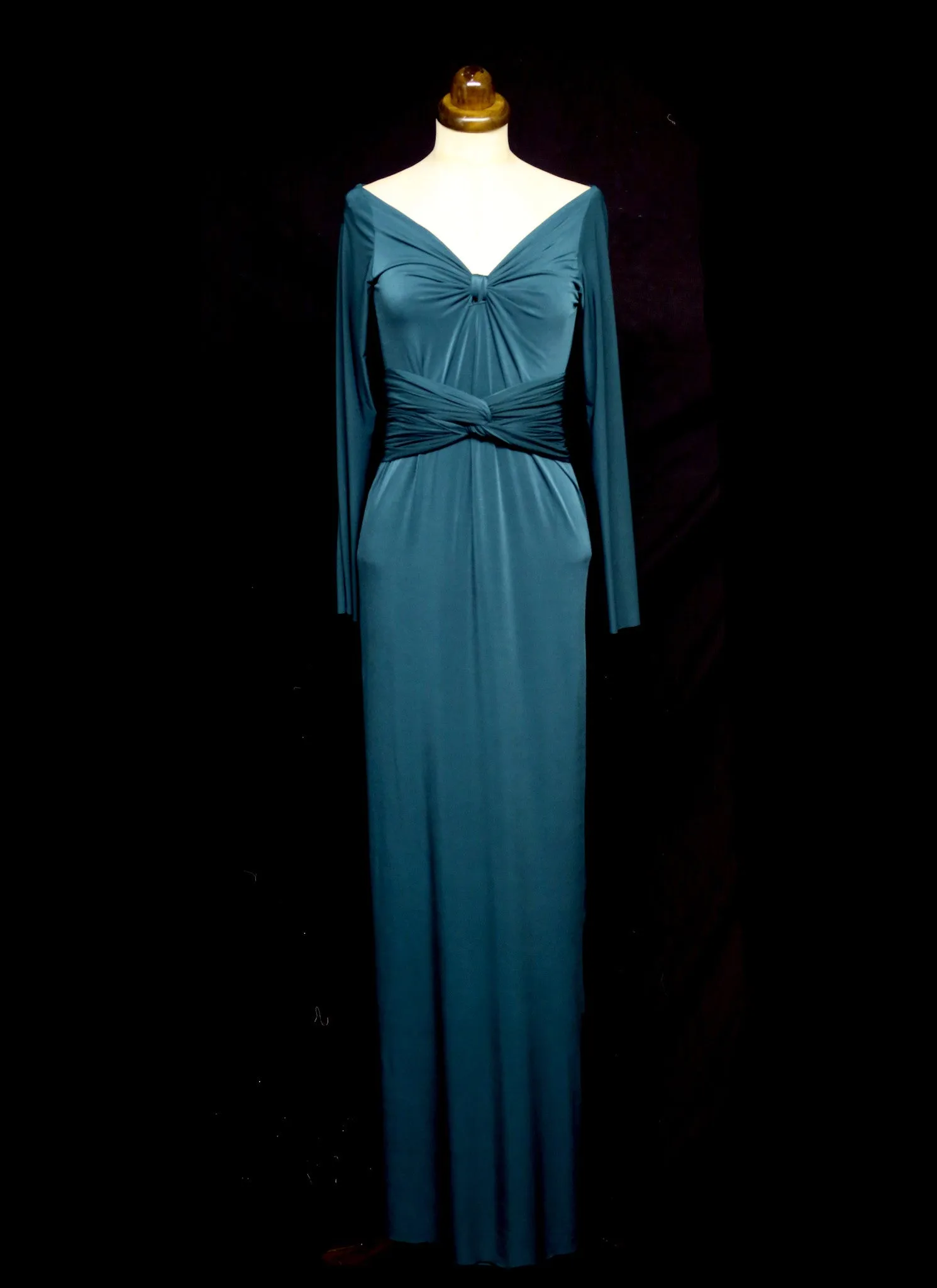 Bespoke Draped Jersey Maxi Dress