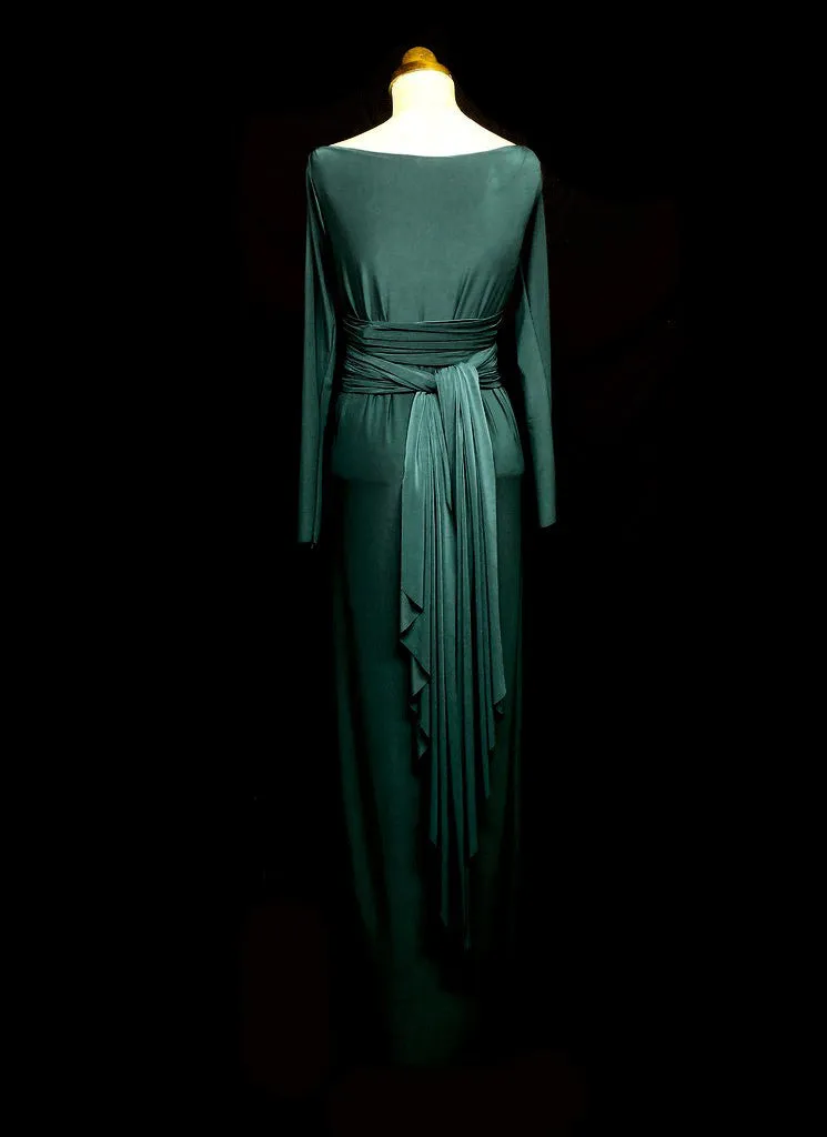 Bespoke Draped Jersey Maxi Dress