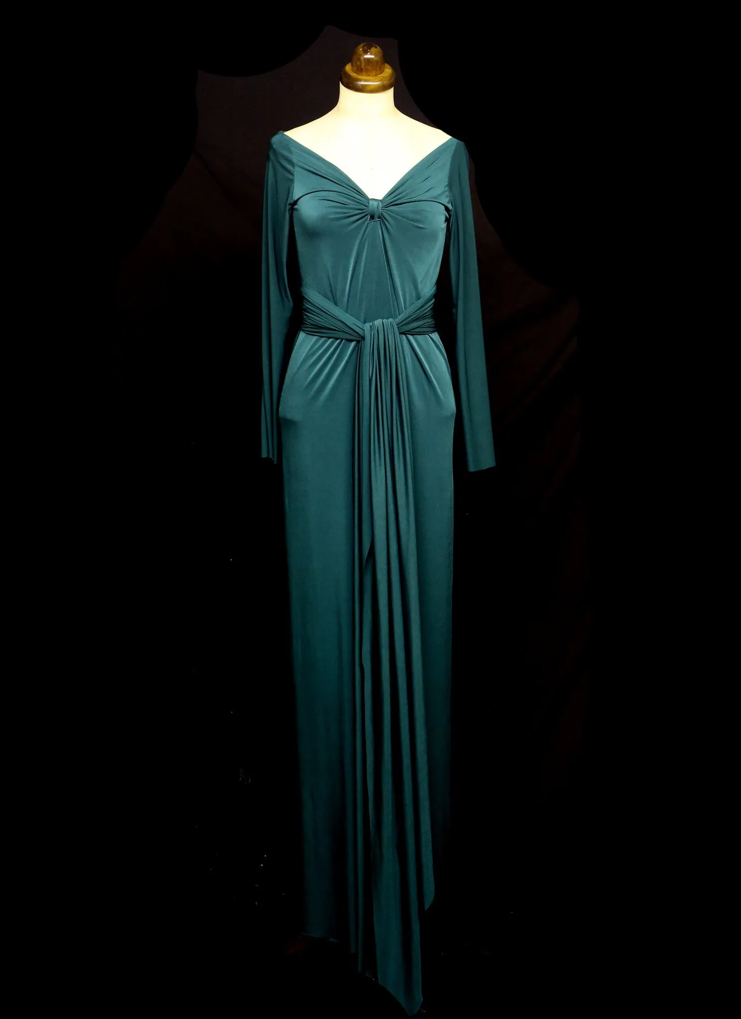 Bespoke Draped Jersey Maxi Dress