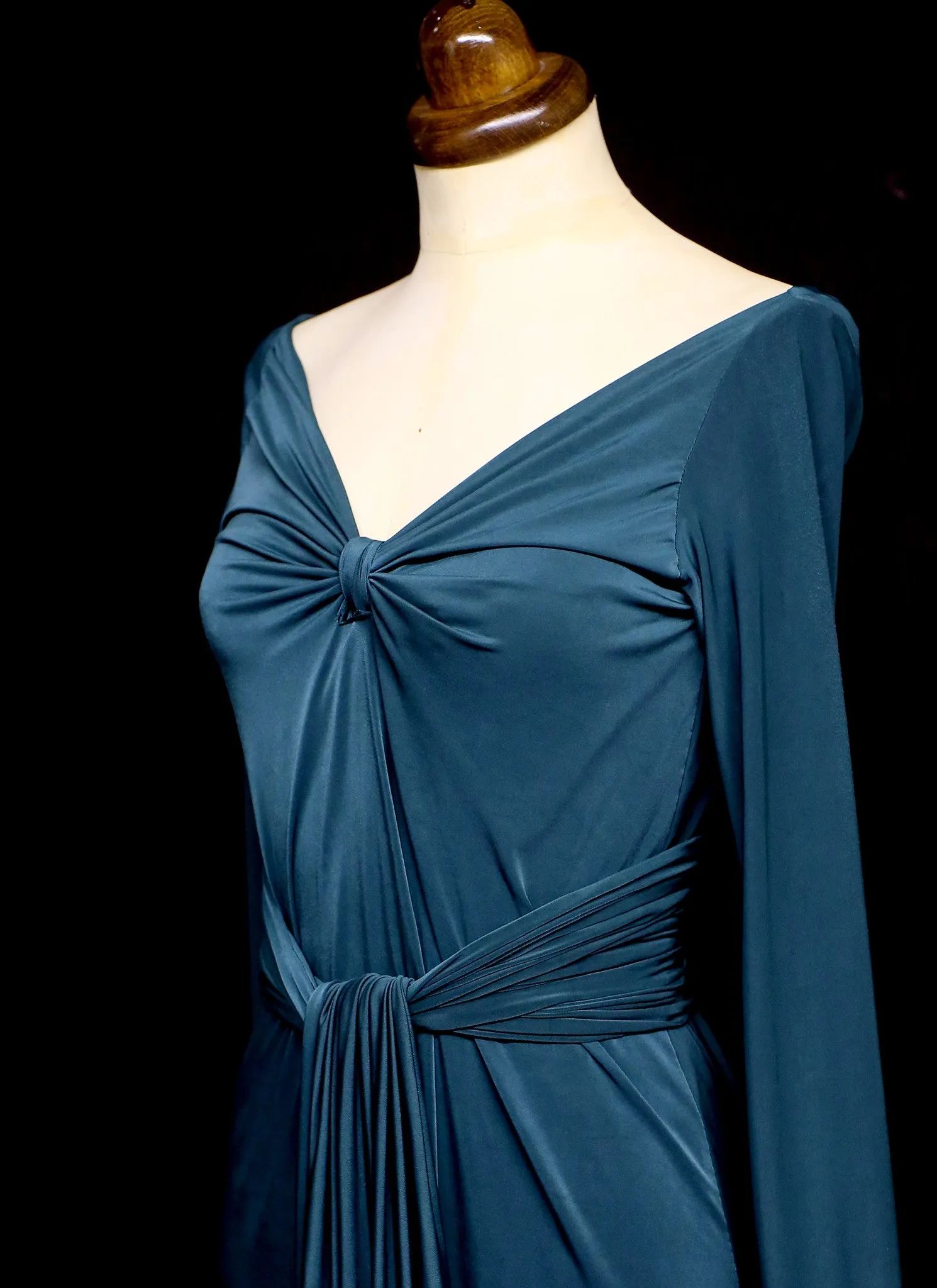 Bespoke Draped Jersey Maxi Dress