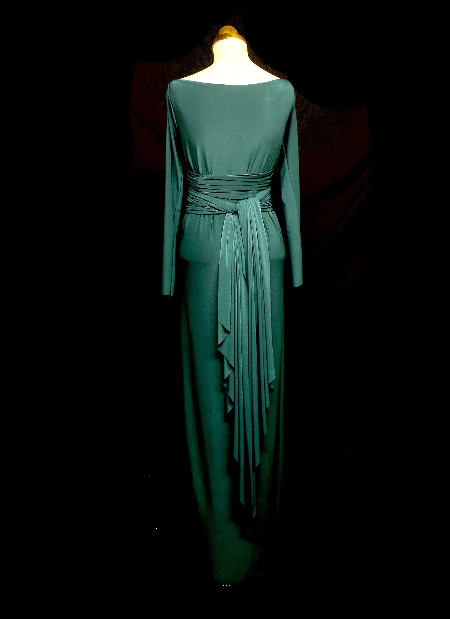 Bespoke Draped Jersey Maxi Dress