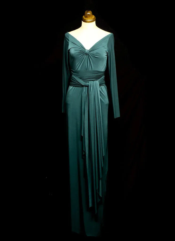 Bespoke Draped Jersey Maxi Dress