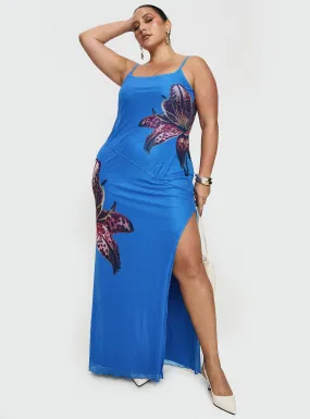 Bespoke Maxi Dress Blue Curve