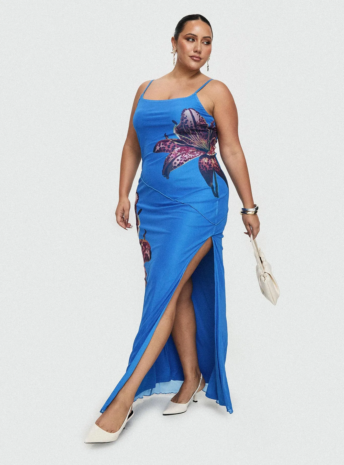 Bespoke Maxi Dress Blue Curve