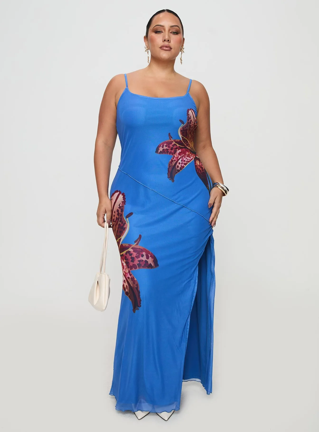 Bespoke Maxi Dress Blue Curve