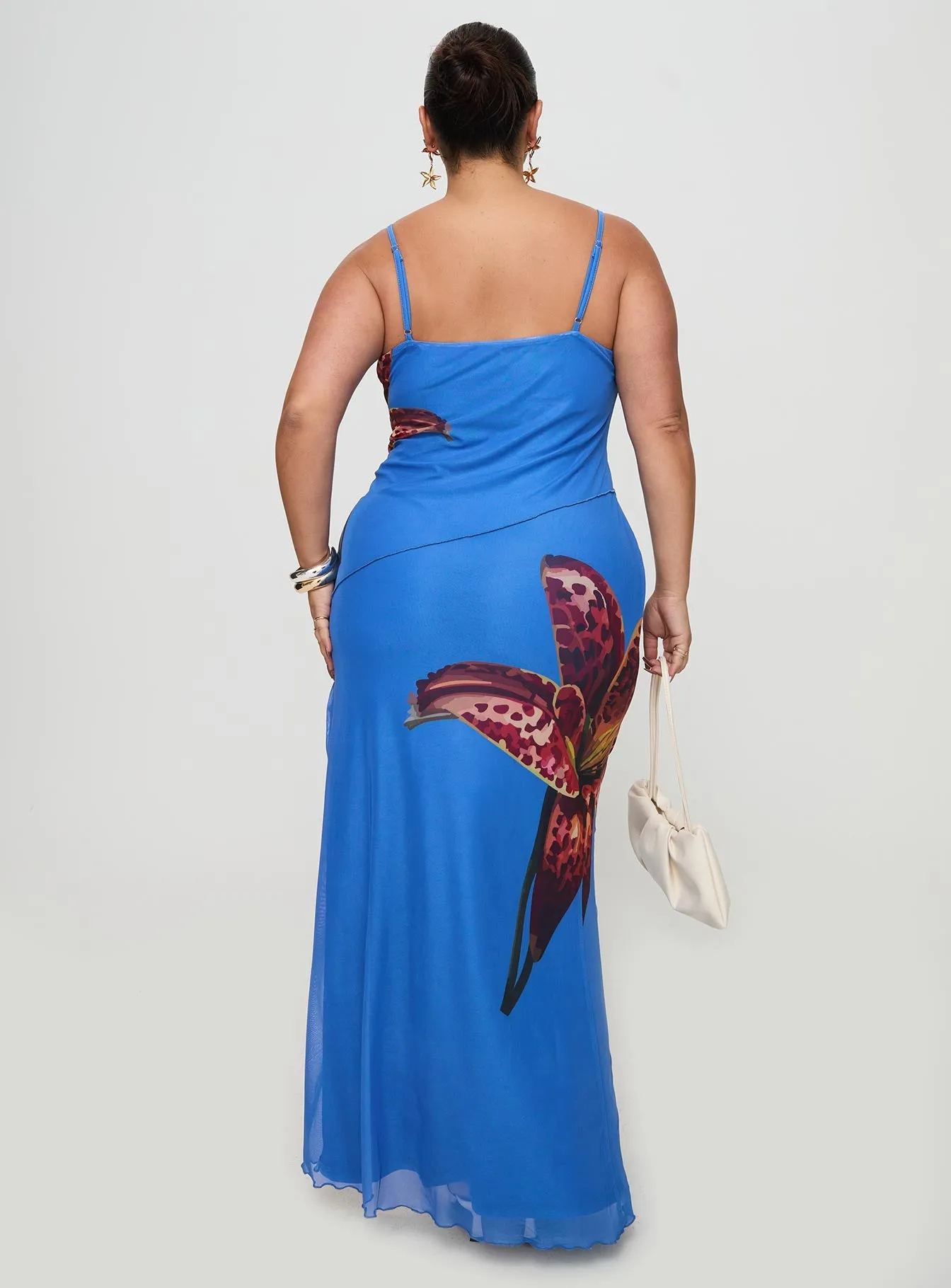 Bespoke Maxi Dress Blue Curve