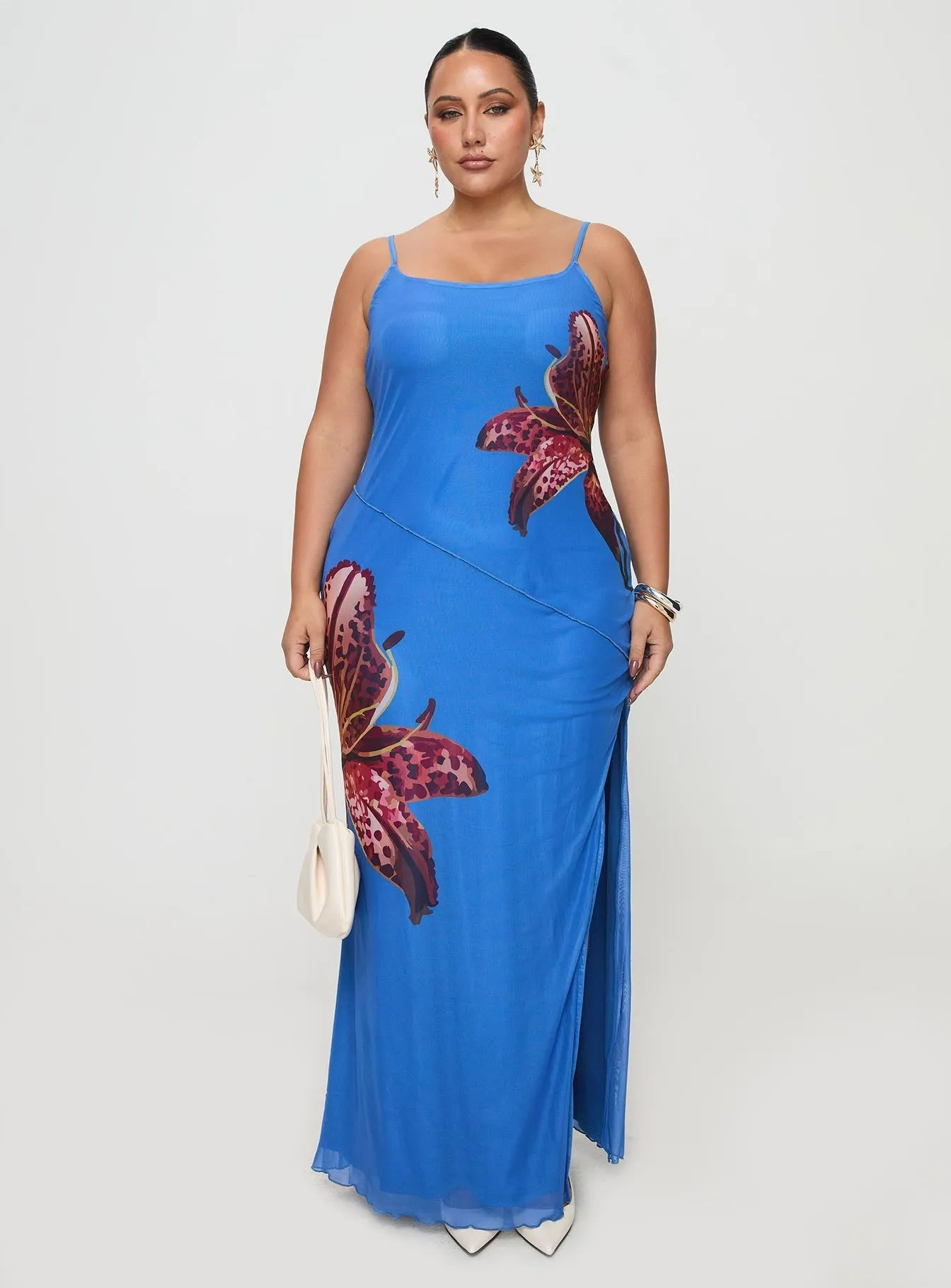 Bespoke Maxi Dress Blue Curve