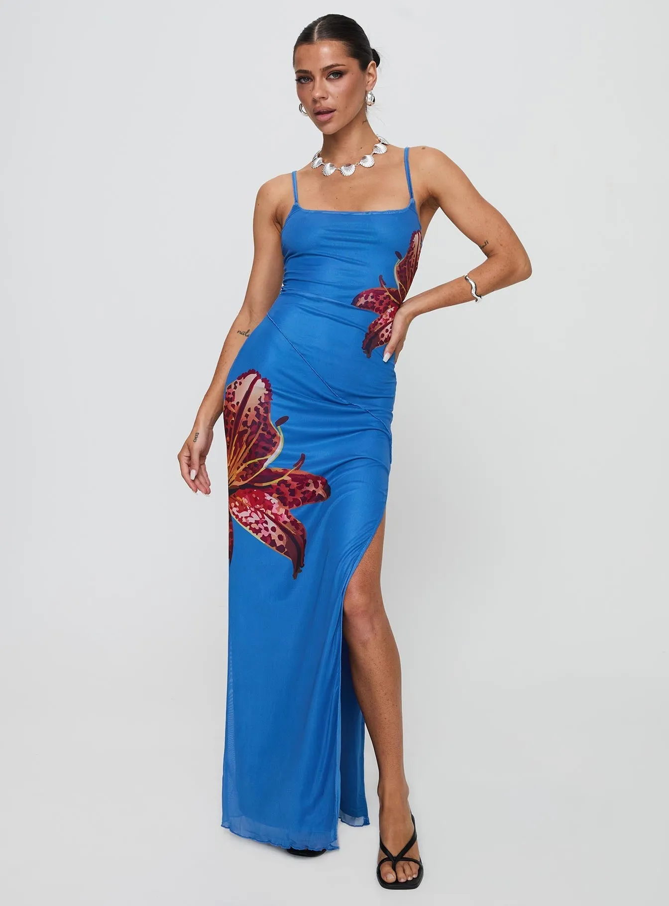 Bespoke Maxi Dress Blue