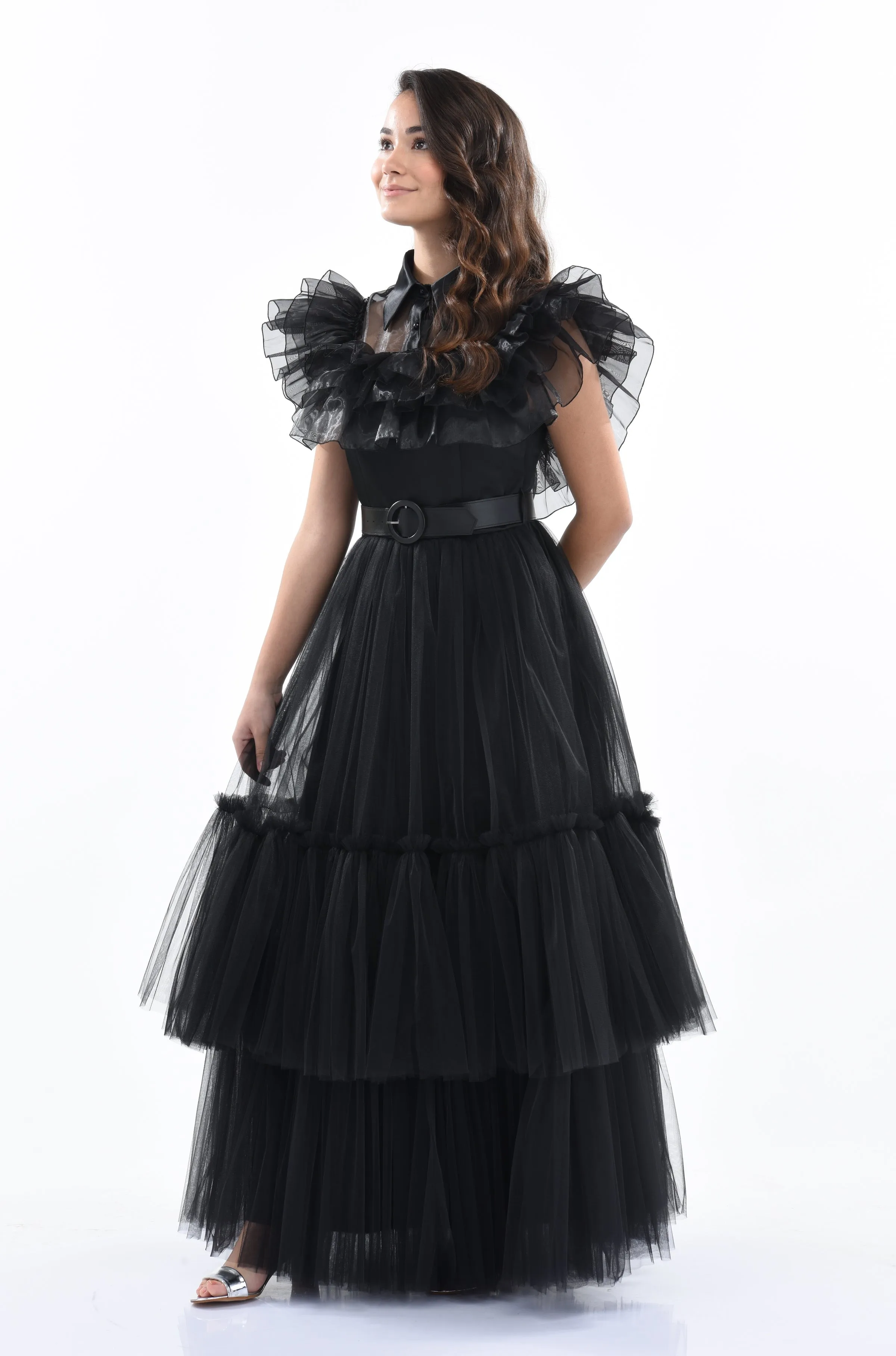 Black Vennecia Formal Tulle Dress