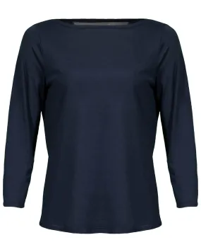 Boat Neck 3/4 Sleeve Pullover