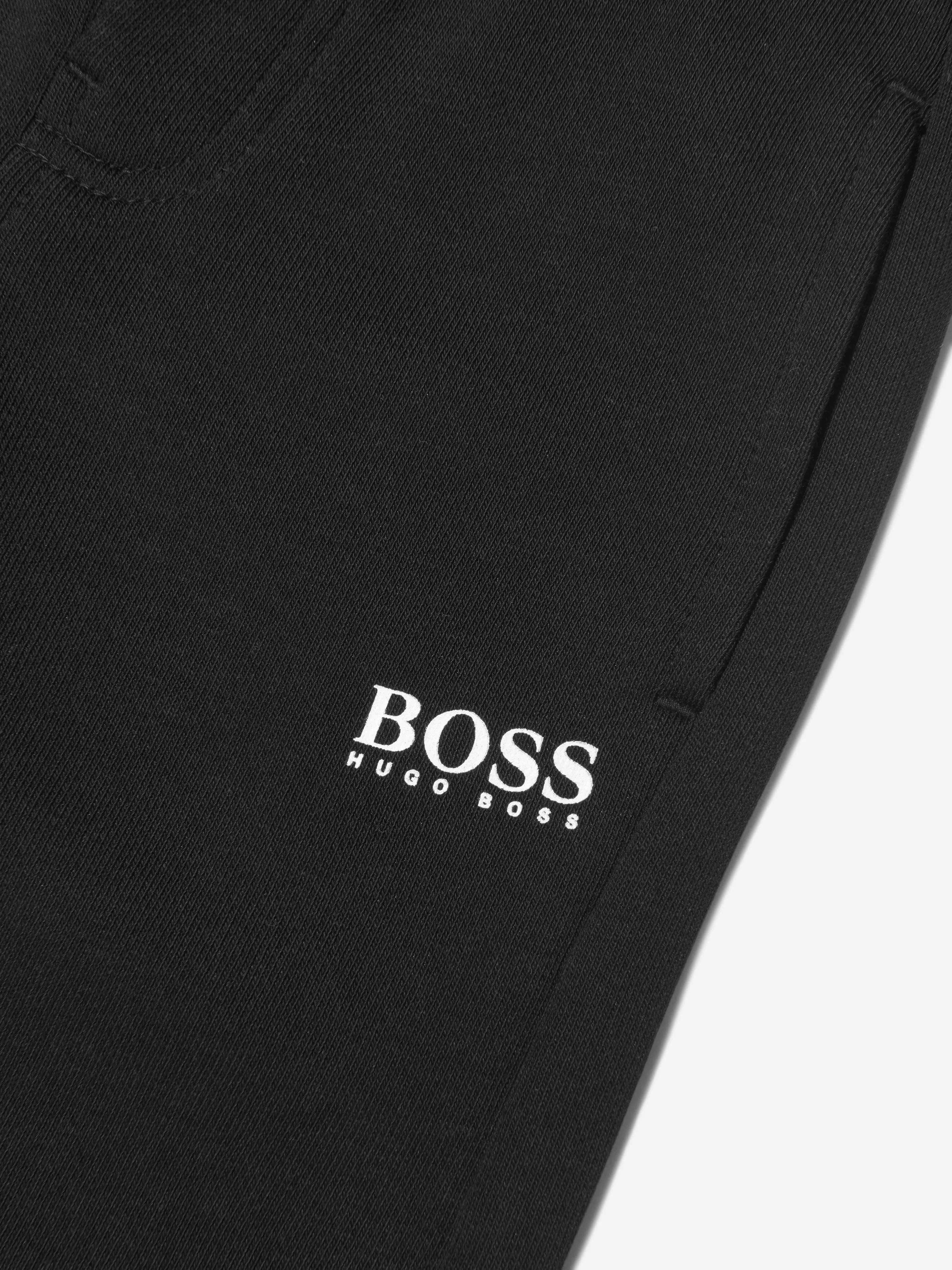 BOSS Boys Cotton Fleece Logo Print Joggers