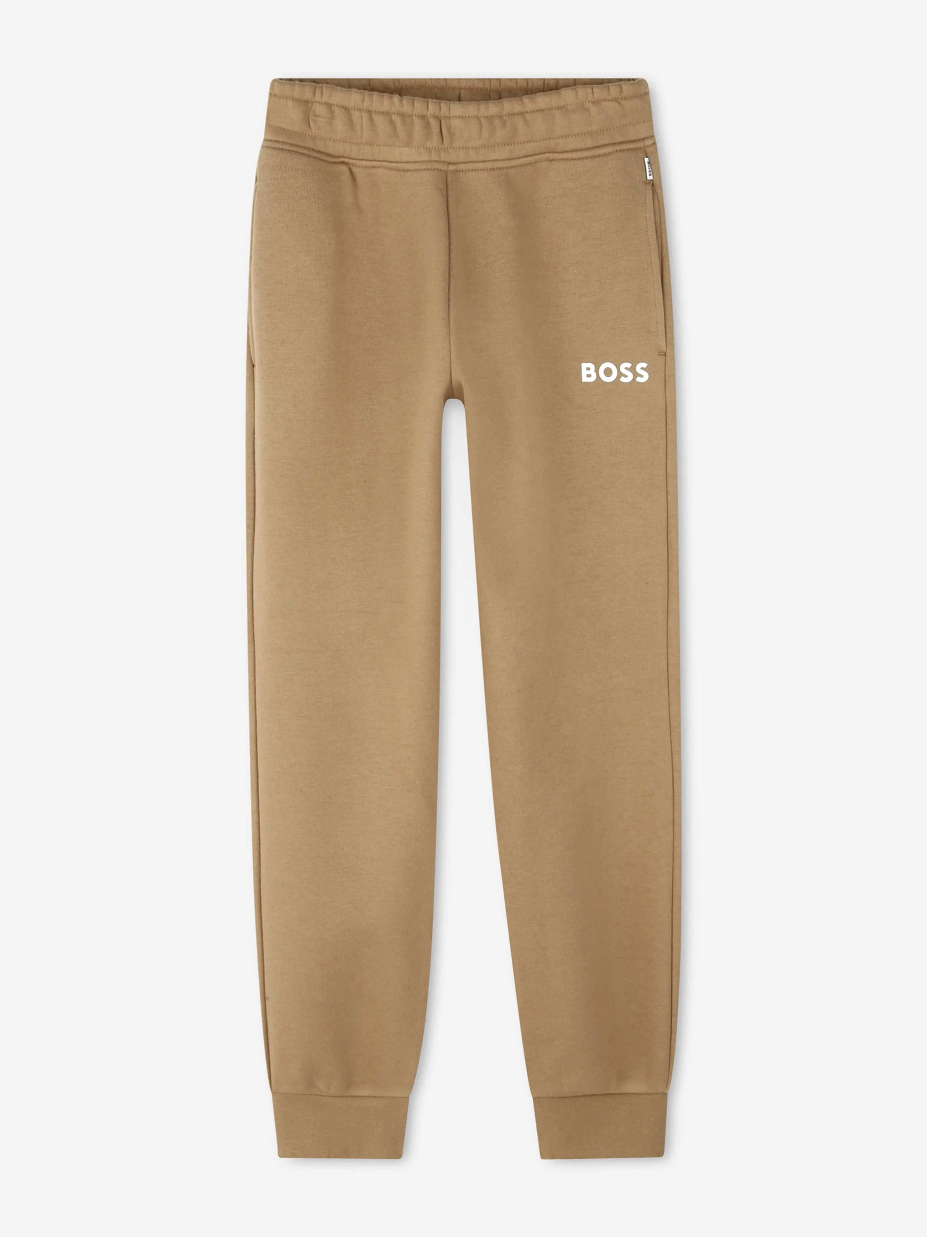 BOSS Boys Logo Joggers in Brown