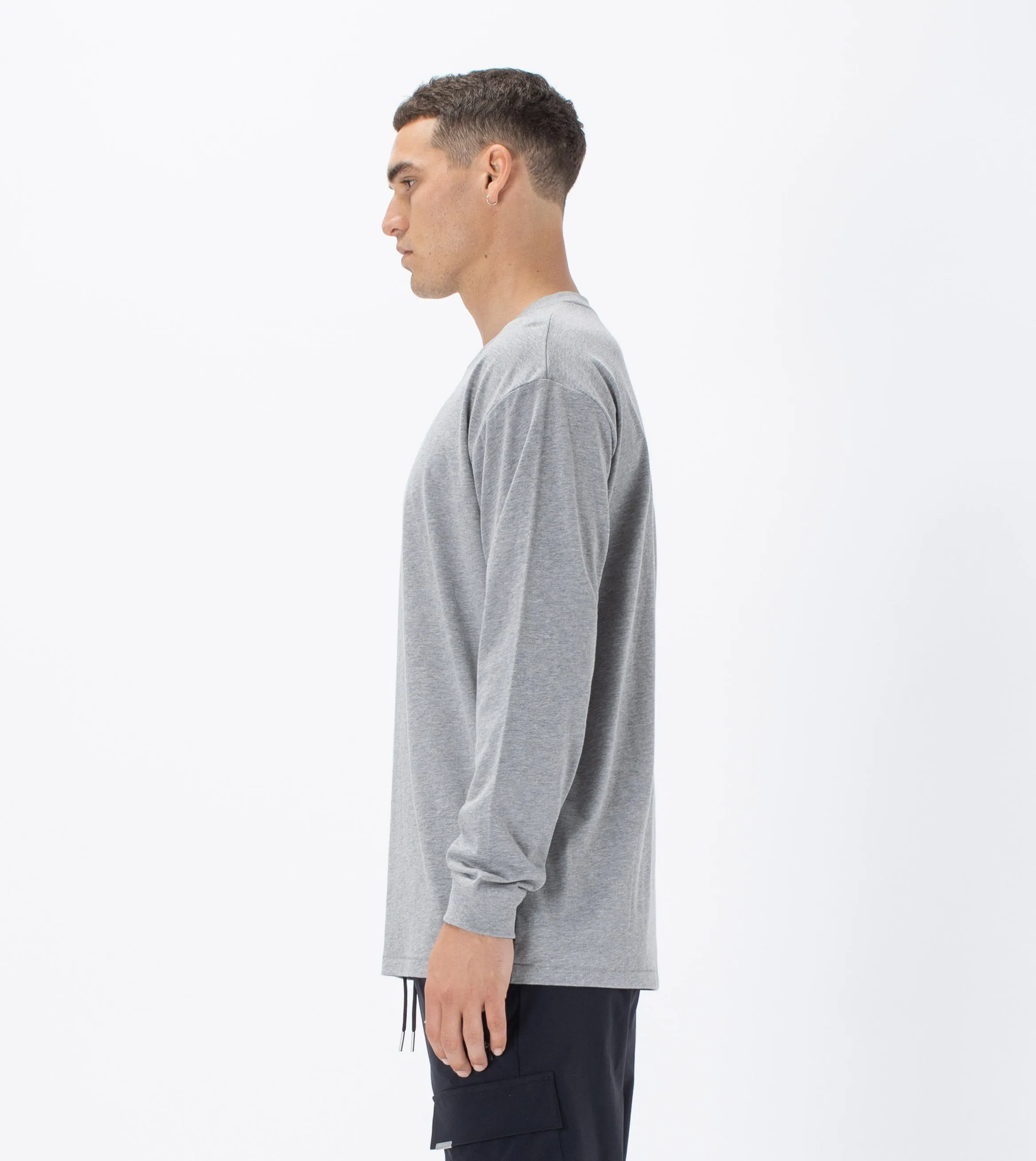 Box LS Tee Dk Grey Marle