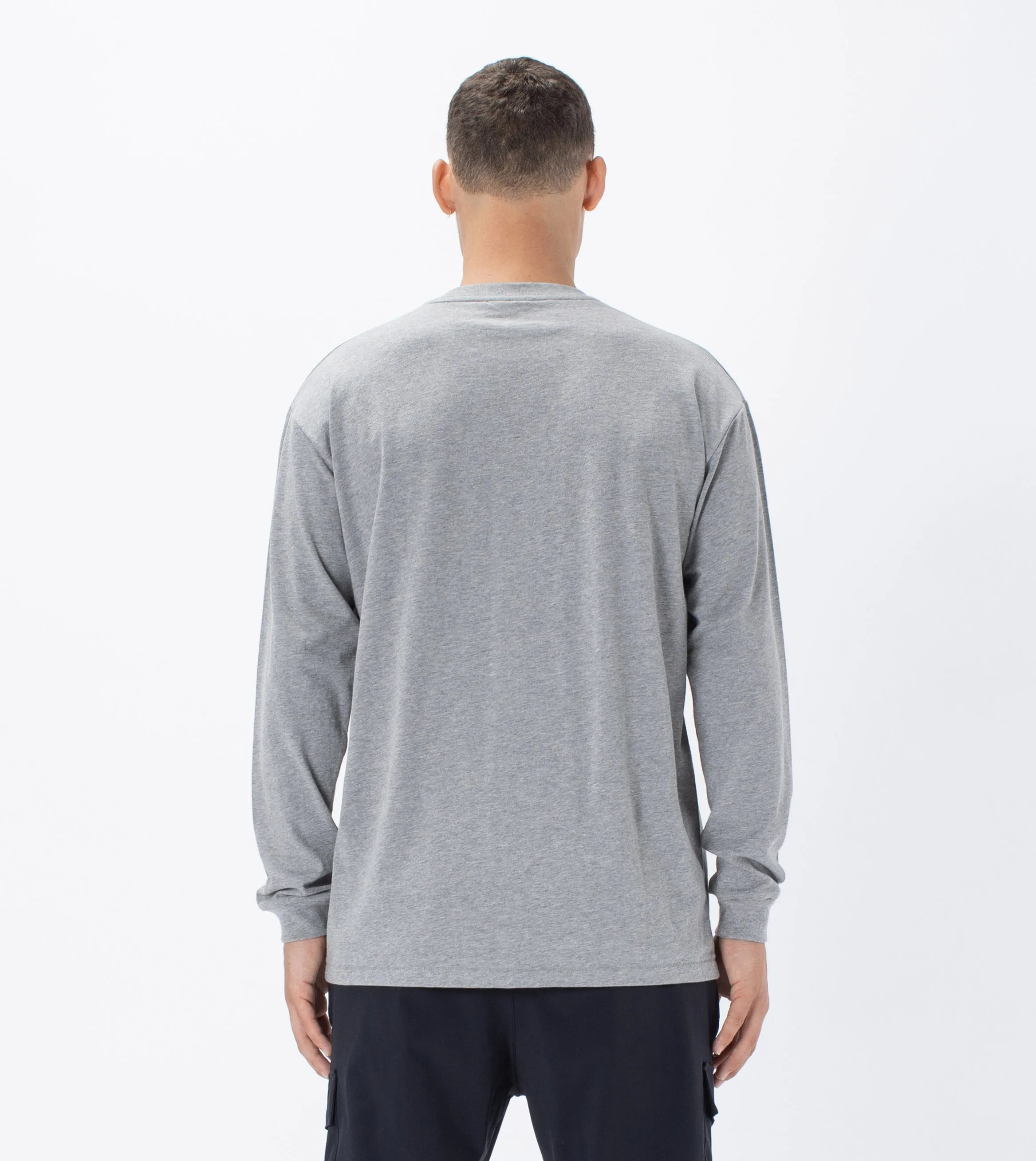 Box LS Tee Dk Grey Marle