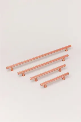 Brass Solid Matt Knurled T Bar Kitchen Rose Gold Cupboard Handles