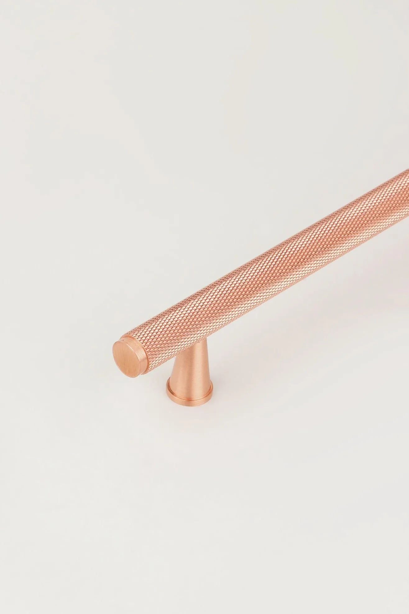 Brass Solid Matt Knurled T Bar Kitchen Rose Gold Cupboard Handles