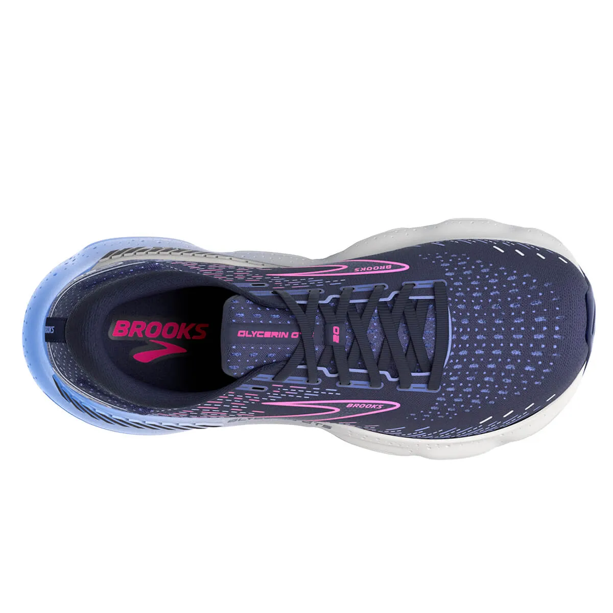 Brooks Glycerin GTS 20 Womens | Peacoat/blue/pink