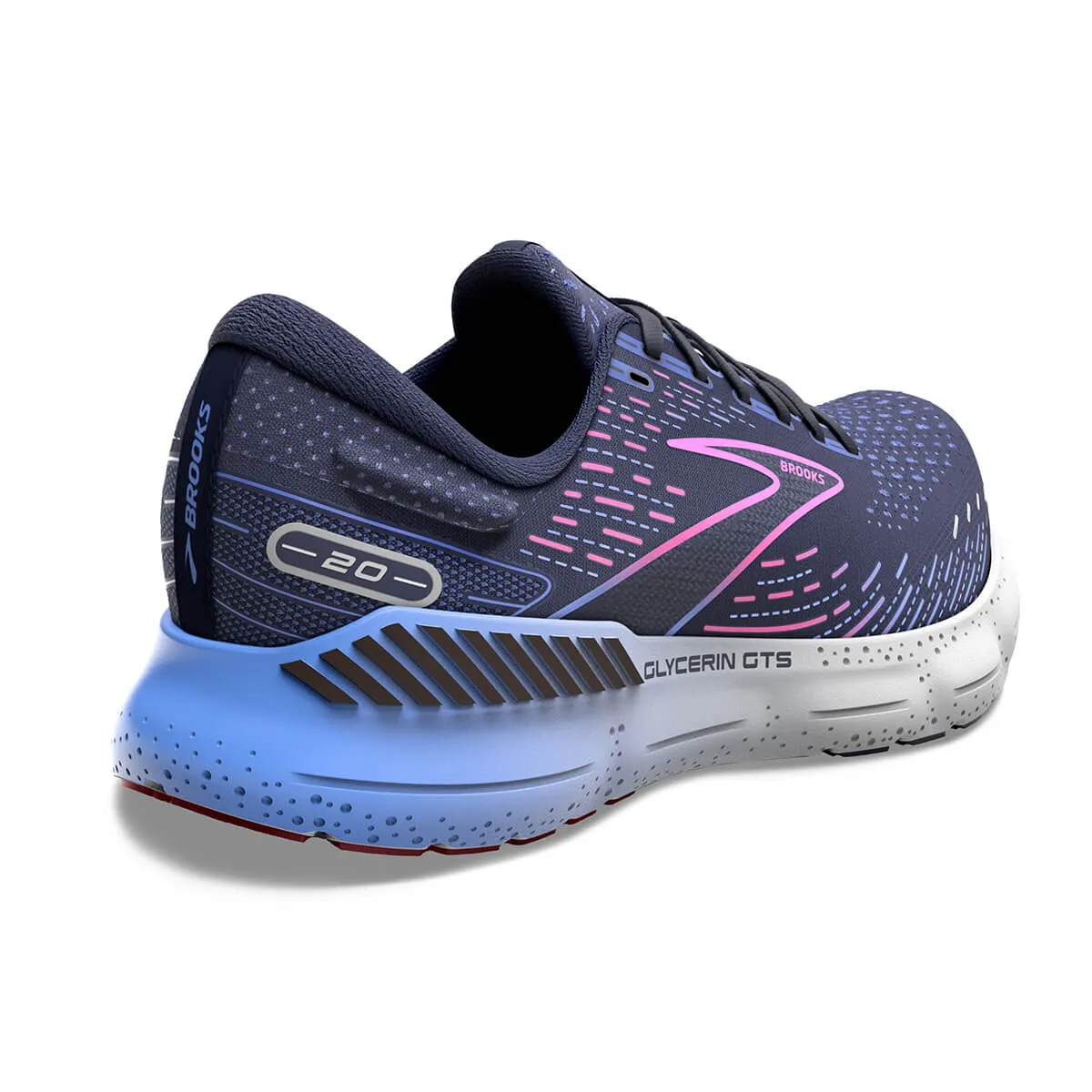 Brooks Glycerin GTS 20 Womens | Peacoat/blue/pink