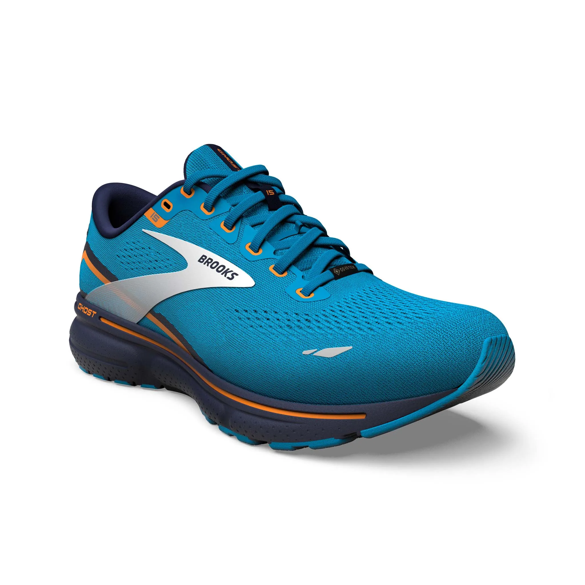 Brooks | Men's Ghost 15 GORE-TEX Running Shoes - Blue/Peacoat