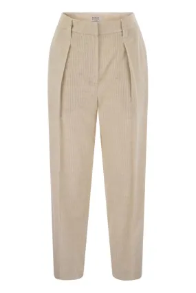 BRUNELLO CUCINELLI Chic Beige Corduroy Trousers