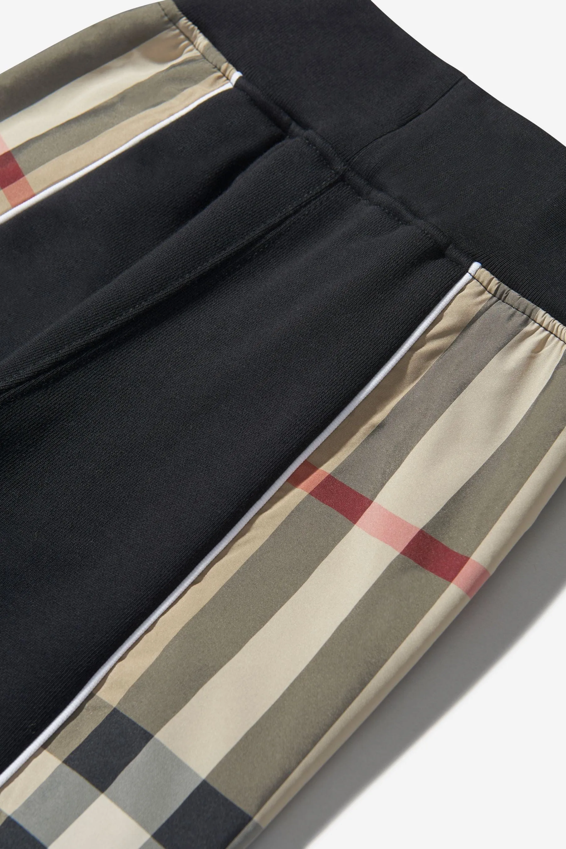 Burberry Boys Cotton Check Trim Joggers