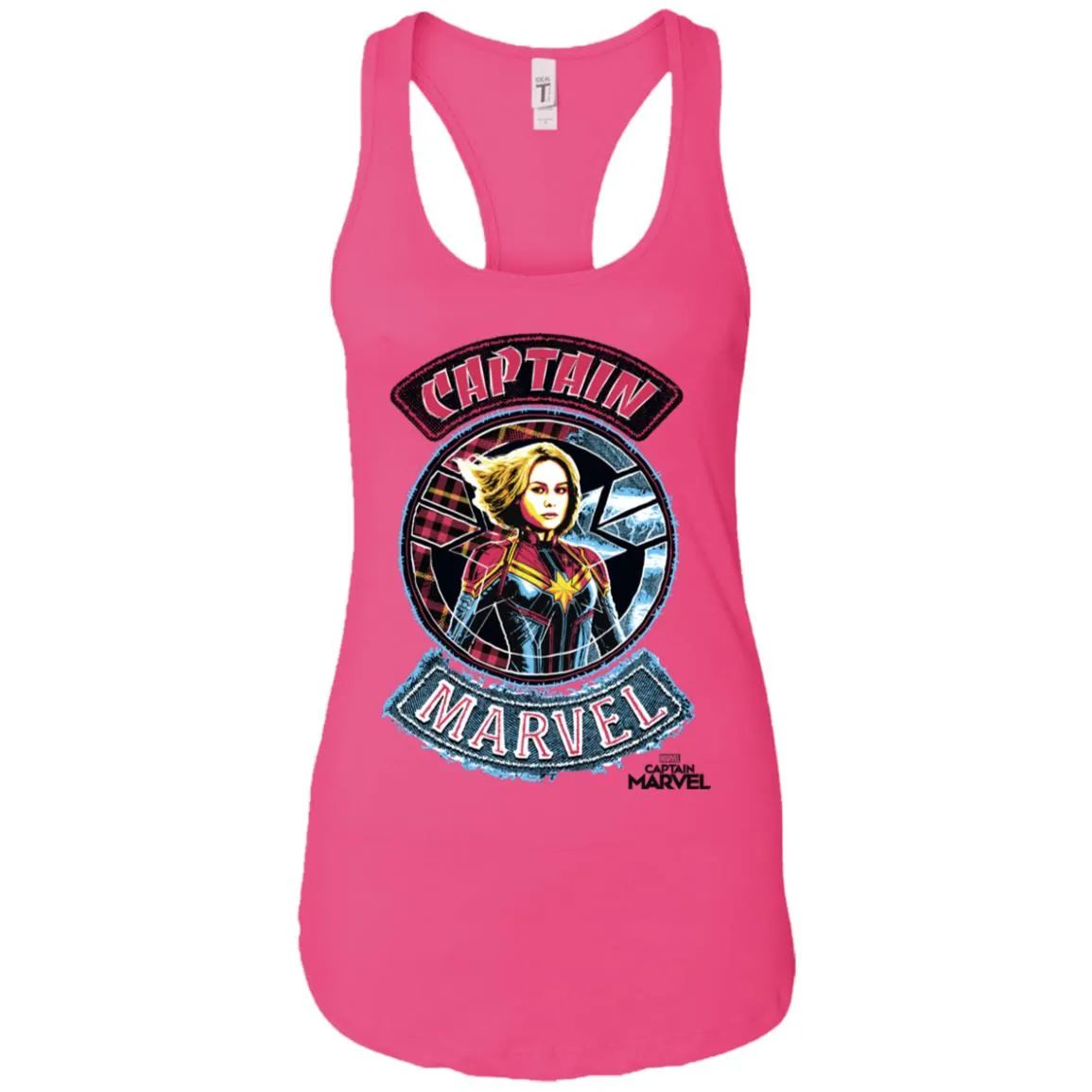 Captain Marvel Stitched Patched Portrait Women Tank Top