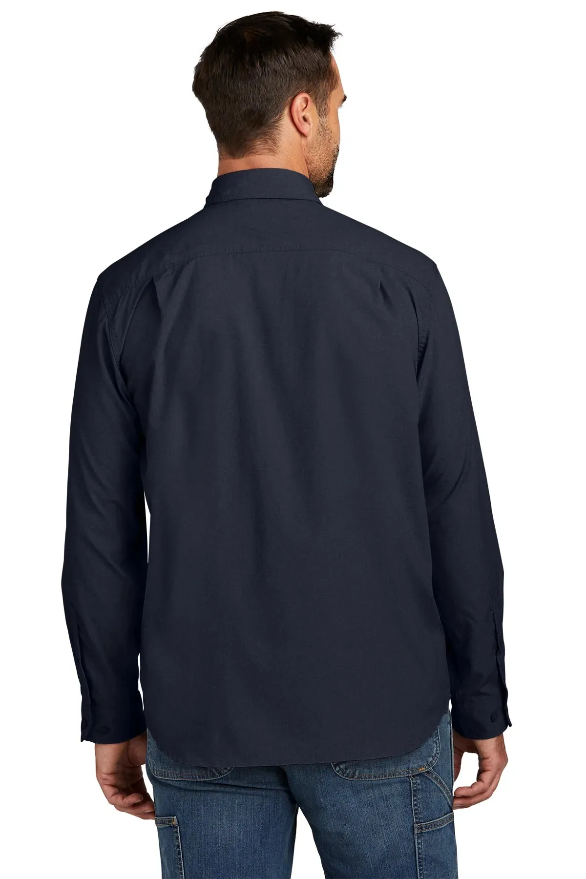 Carhartt Force Long Sleeve Custom Shirts, Navy