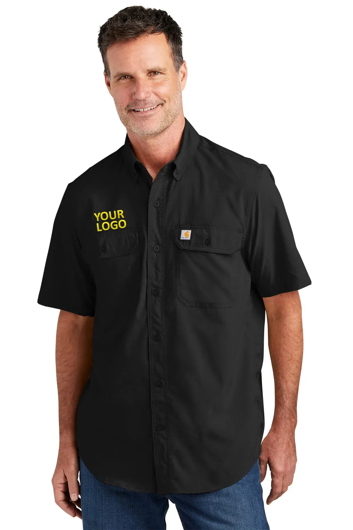 Carhartt Force Solid Custom Shirts, Black