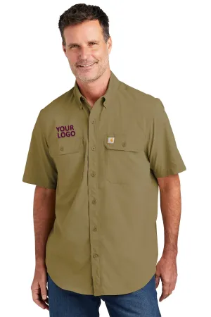 Carhartt Force Solid Custom Shirts, Dark Khaki