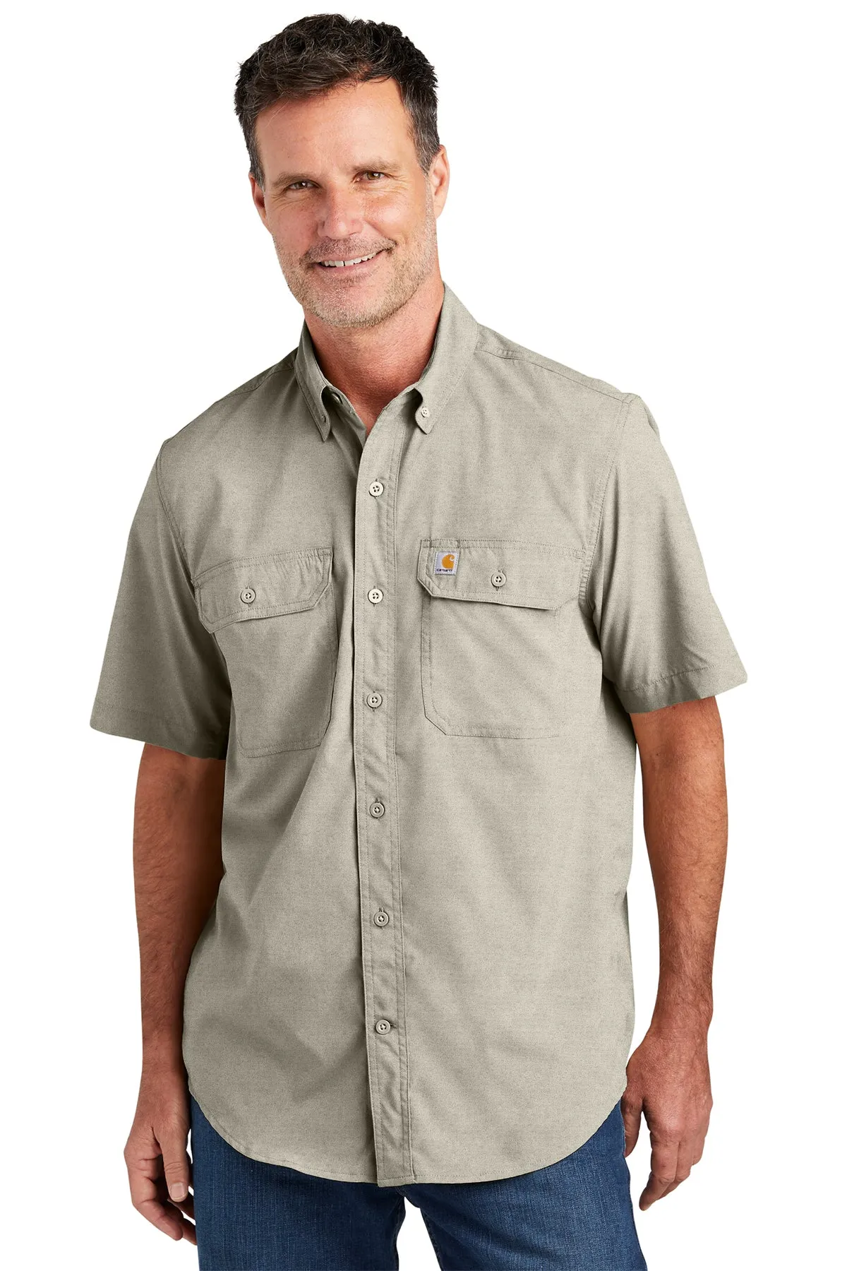 Carhartt Force Solid Custom Shirts, Steel