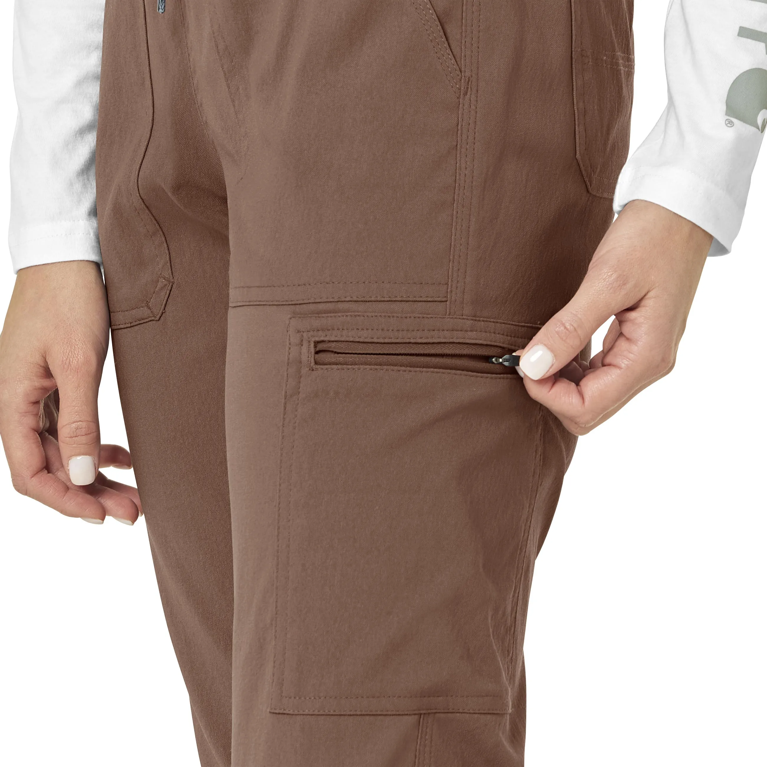 Carhartt Rugged Flex Peak Women's Cargo Jogger Scrub Pant - Nutmeg